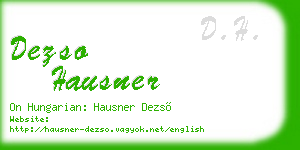 dezso hausner business card